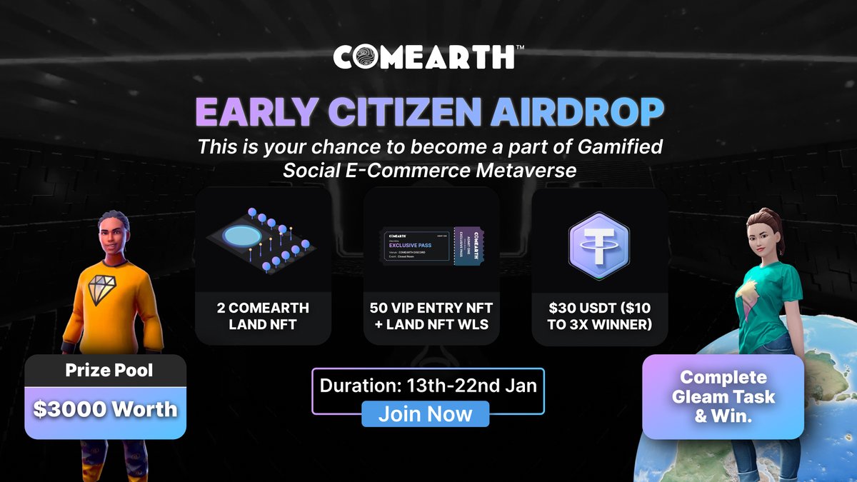 Comearth banner