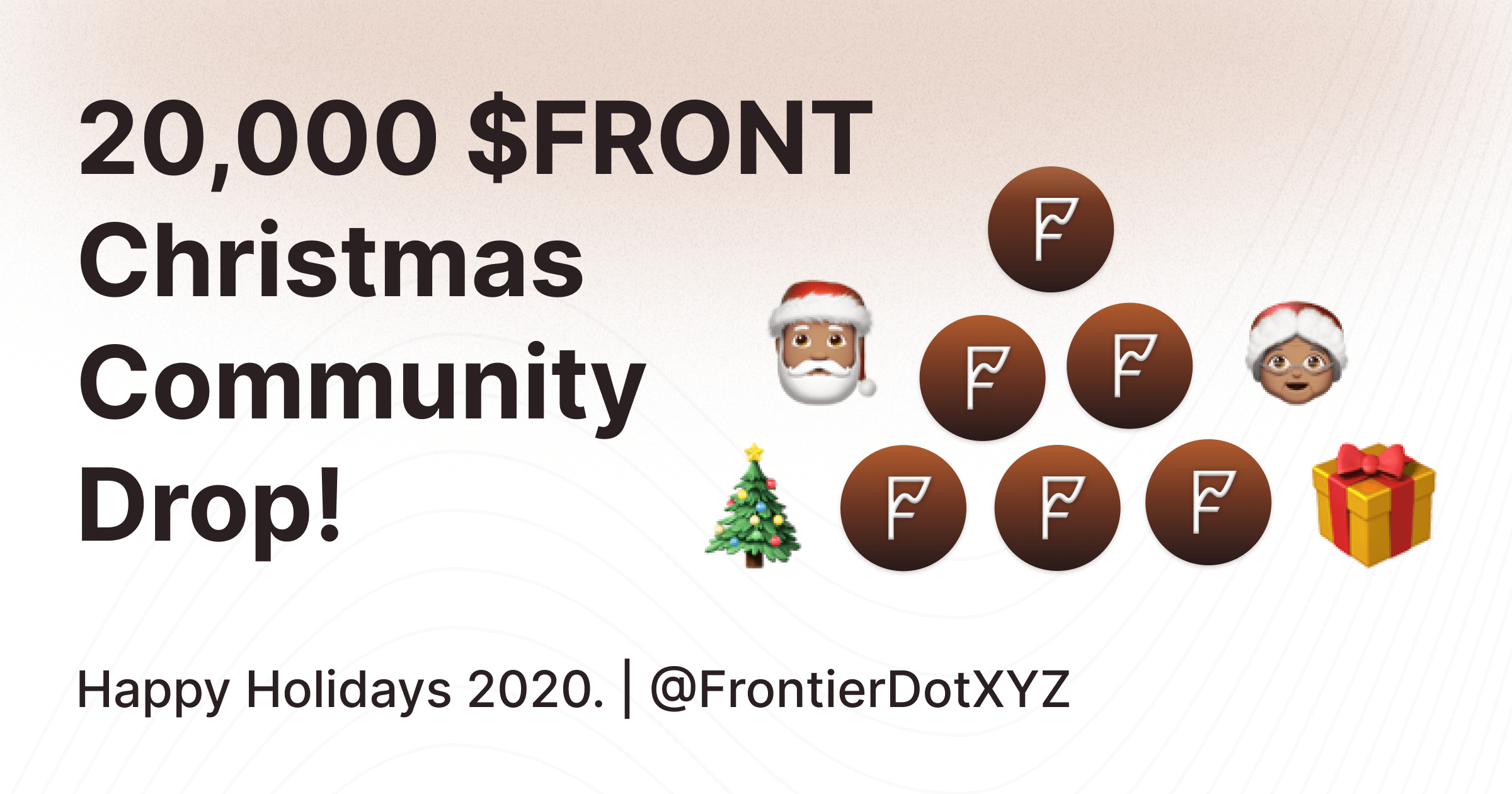 Front token. Airdrop Christmas.