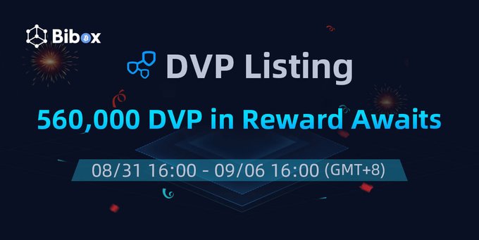 Bibox Airdropping free DVP to new users and more rewards banner