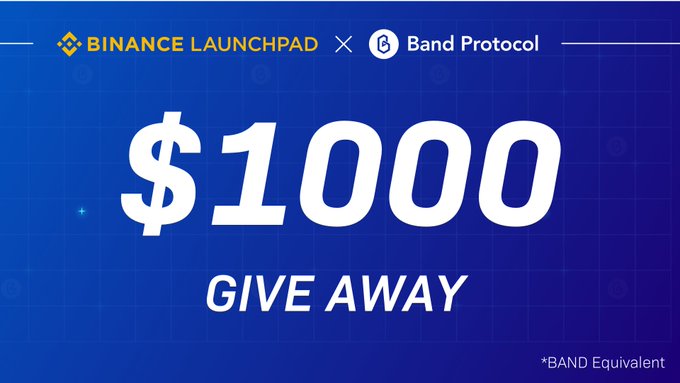 1000 USD in BAND tokens GiveAway banner