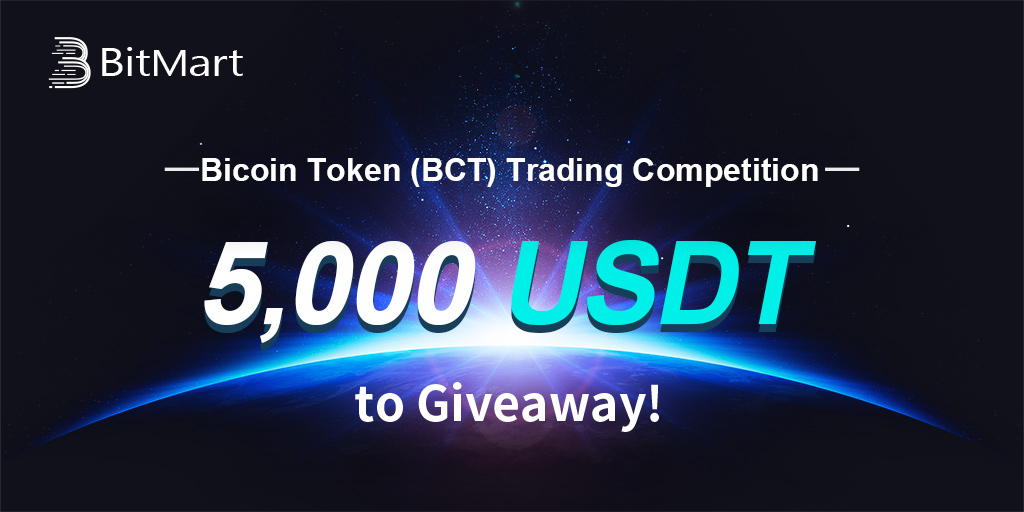 BCT trading competition on BitMart = 5,000 USDT GiveAway