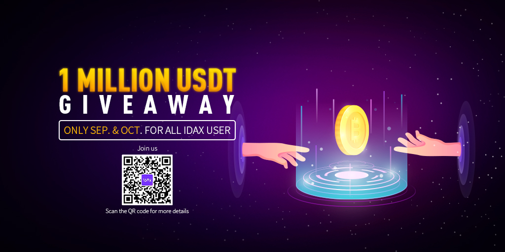 One Million USDT Give Away for IDAX users banner