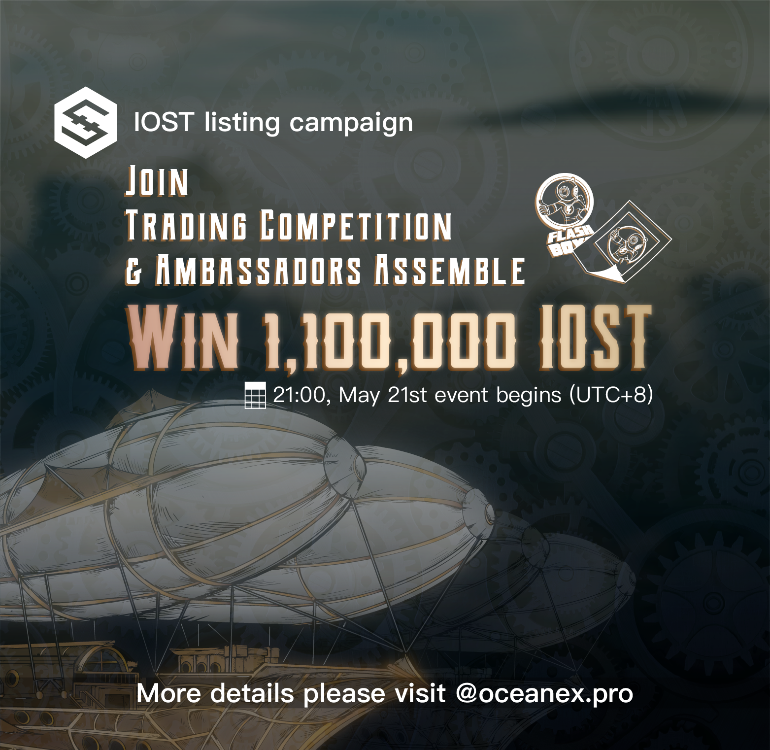 300,000 IOST to share