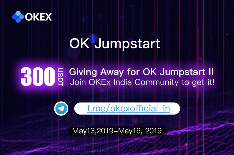 300 USDT GiveAway by OKEx to the Indian Community