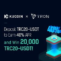 KuCoin and TRON teamed up  - Earn 40% APR & win 20,000 TRC-USDT