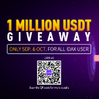 One Million USDT Give Away for IDAX users in September and October