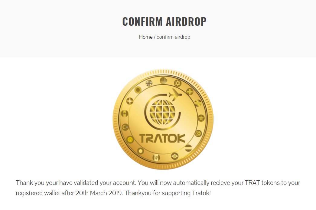 Tratok Airdrop Claim, complete before March 20